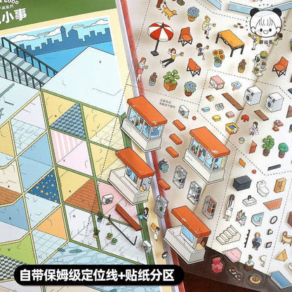 【Tiladuo9.0】Sticker book with 7 sticker scenes